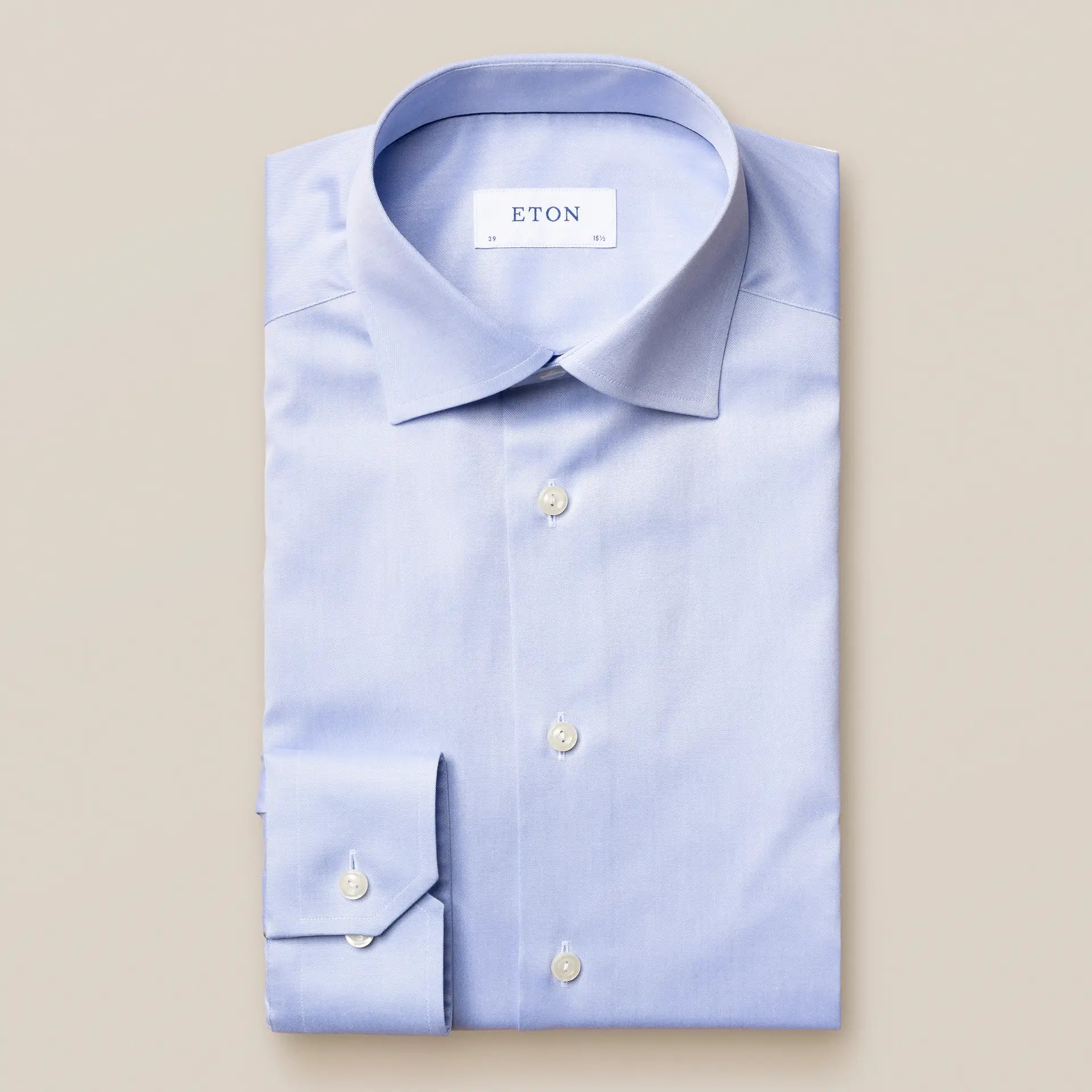 Light Blue Signature Twill Contemporary Fit Dress Shirt - ETON