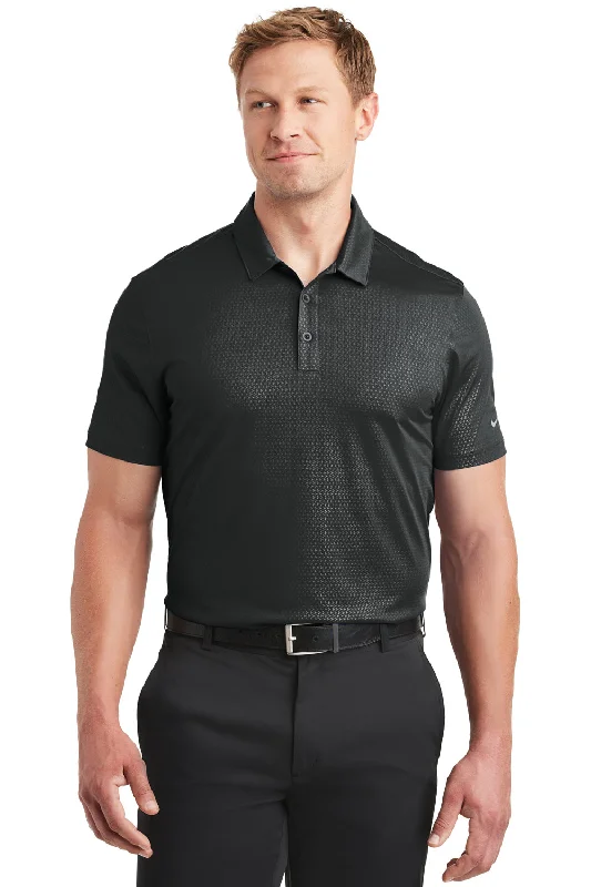 Nike Mens Dri-Fit Moisture Wicking Short Sleeve Polo Shirt - Black