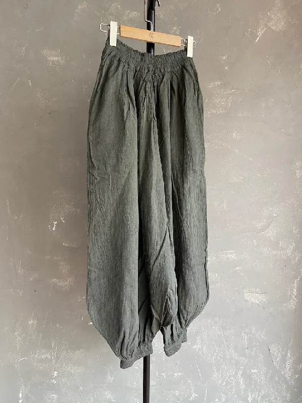 Hand-dyed Lantern Pants (Grey)