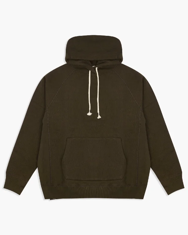 Wonder Looper 876gsm Double Heavyweight French Terry Pullover Hoodie - Khaki Green