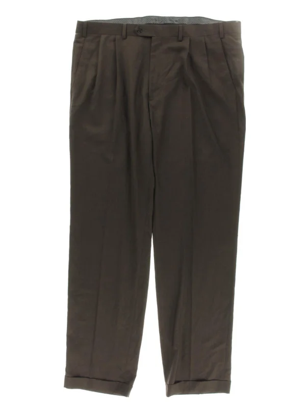 Mens Micro Melange Classic Fit Dress Pants