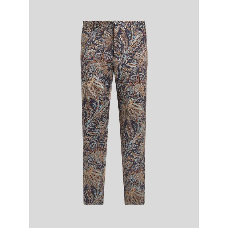 JERSEY JACQUARD TROUSERS