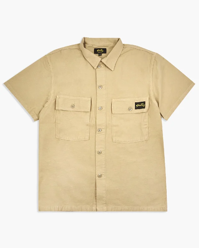 Stan Ray Short Sleeve CPO Shirt - Khaki Sateen