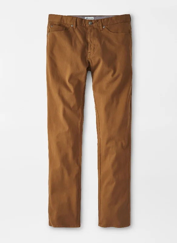 Peter Millar Ultimate Sateen Five-Pocket Pant - Scotch