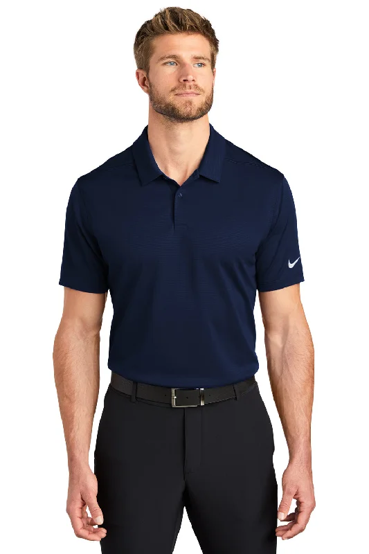 Nike Mens Essential Dri-Fit Moisture Wicking Short Sleeve Polo Shirt - Midnight Navy Blue