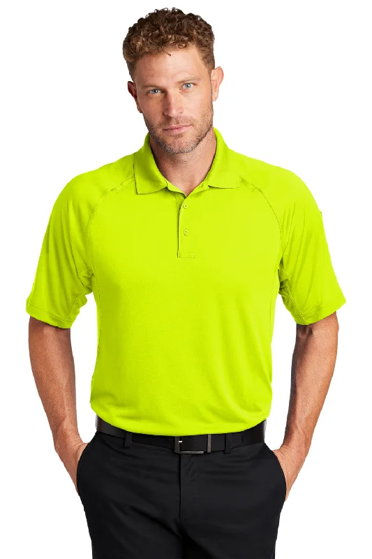 CornerStone Mens Select Tactical Moisture Wicking Short Sleeve Polo Shirt - Safety Yellow