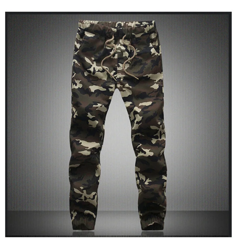 Mens Jogger Autumn Pencil Harem Pants Men Camouflage Military Pants Loose Comfortable Cargo Trousers Camo Joggers