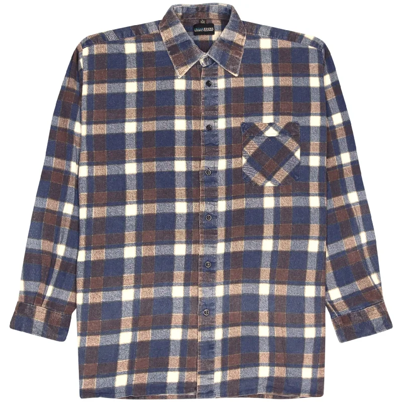 Great Stone Checkered Flannel Shirt Red Navy Cream