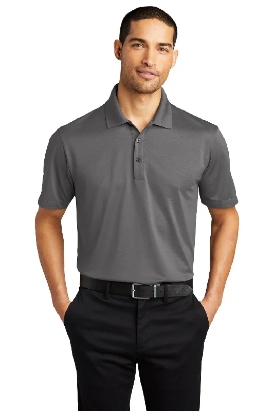 Port Authority Mens Eclipse Moisture Wicking Short Sleeve Polo Shirt - Shadow Grey