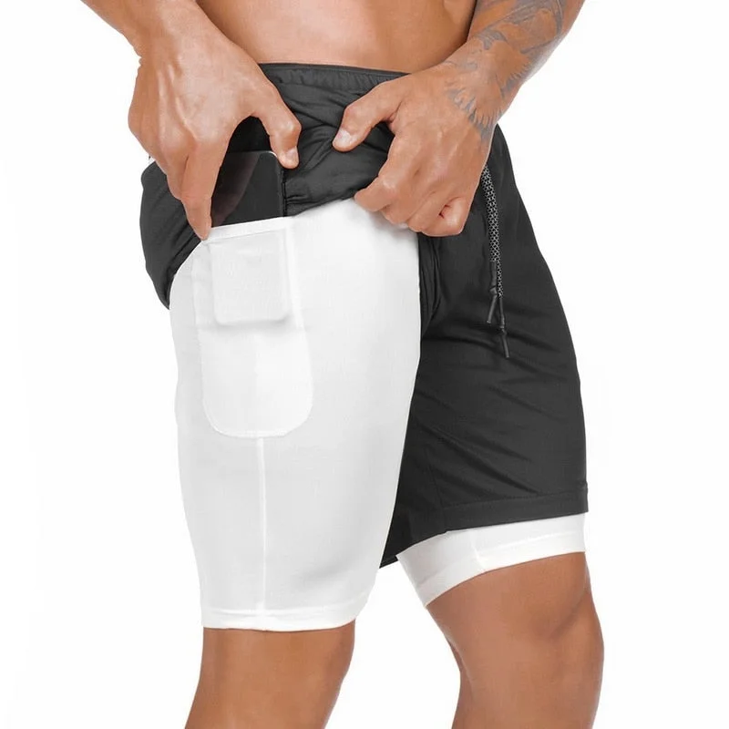 Men's 2-in-1 Fitness Shorts (3 colors)