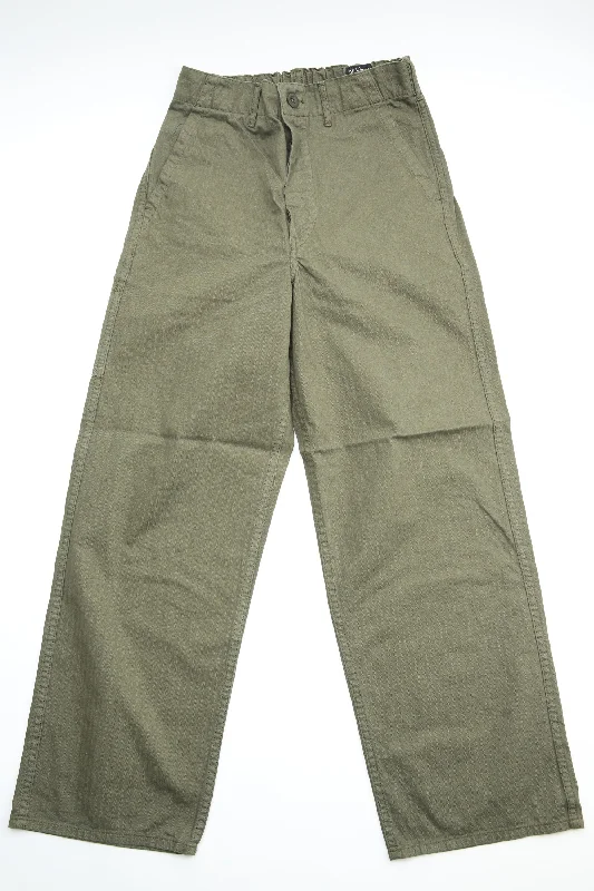 orSlow WIDE FIT FRENCH WORK PANTS (UNISEX) - Army Green