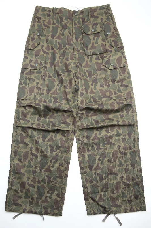 Engineered Garments X Totem FU Over Pants - Olive Camo 6.5oz Flat Twill