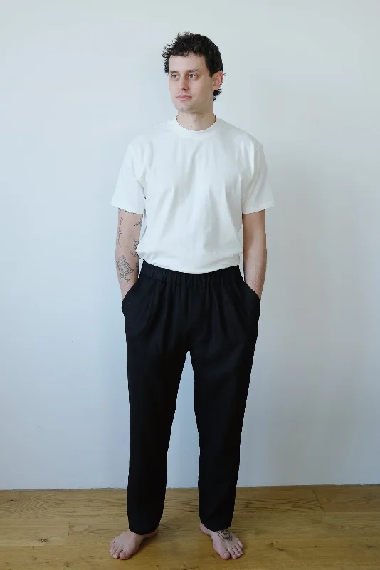 linen pants - acorn - black