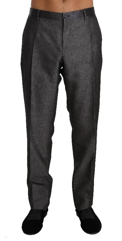 Dolce & Gabbana Elegant Patterned  Wool Blend Men's Trousers