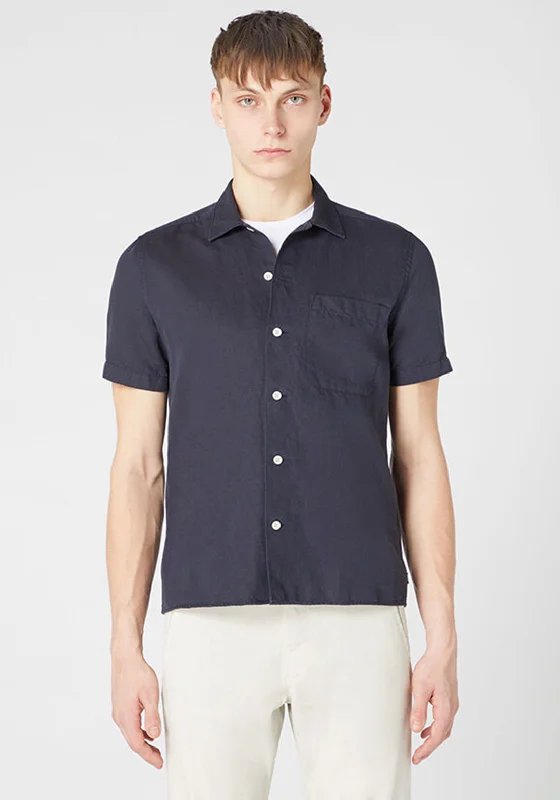 Remus Uomo Paolo Short Sleeve Shirt, Ink Blue