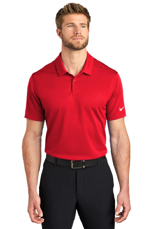 Nike Mens Essential Dri-Fit Moisture Wicking Short Sleeve Polo Shirt - University Red