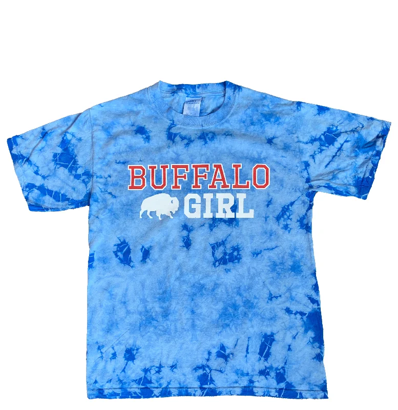 Buffalo Girl - Youth Kids Tie Dye T shirt - ROYAL