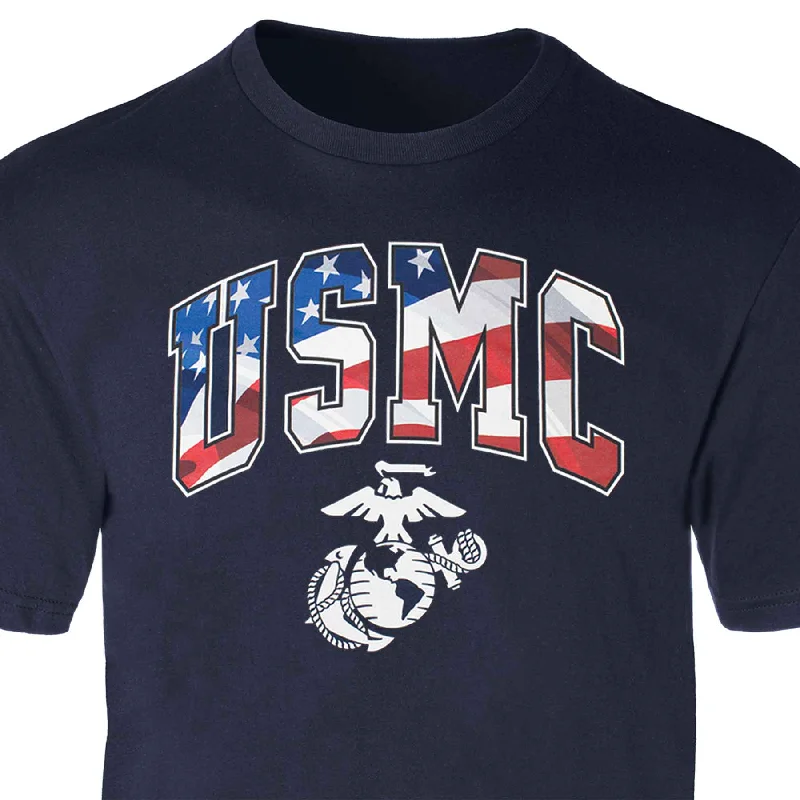 USMC Marines Flag Letter T-Shirt