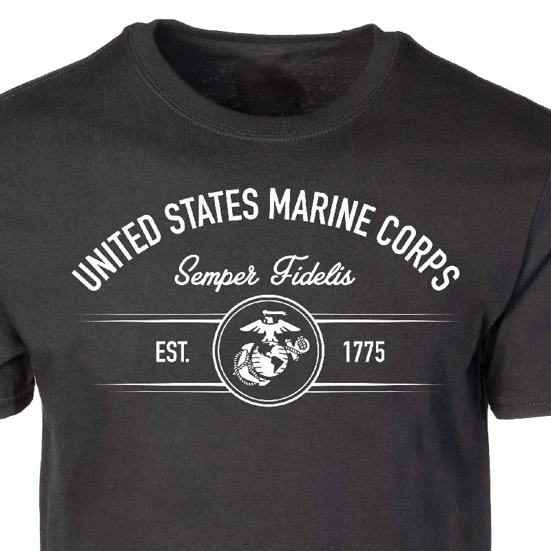 USMC Est. 1775 EGA T-shirt, Black