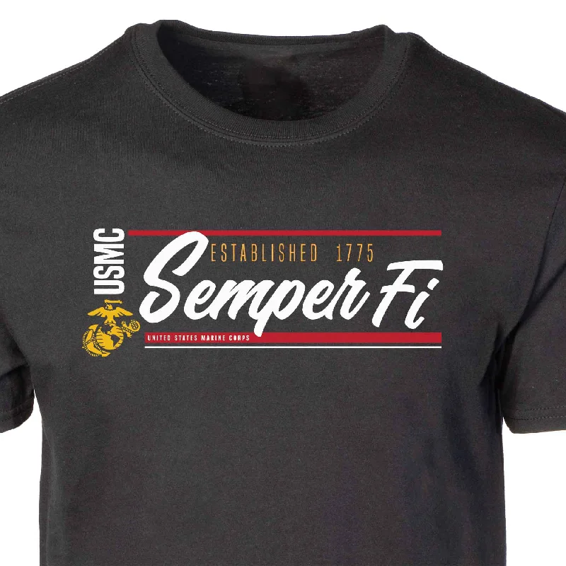 USMC Semper Fi Script T-shirt