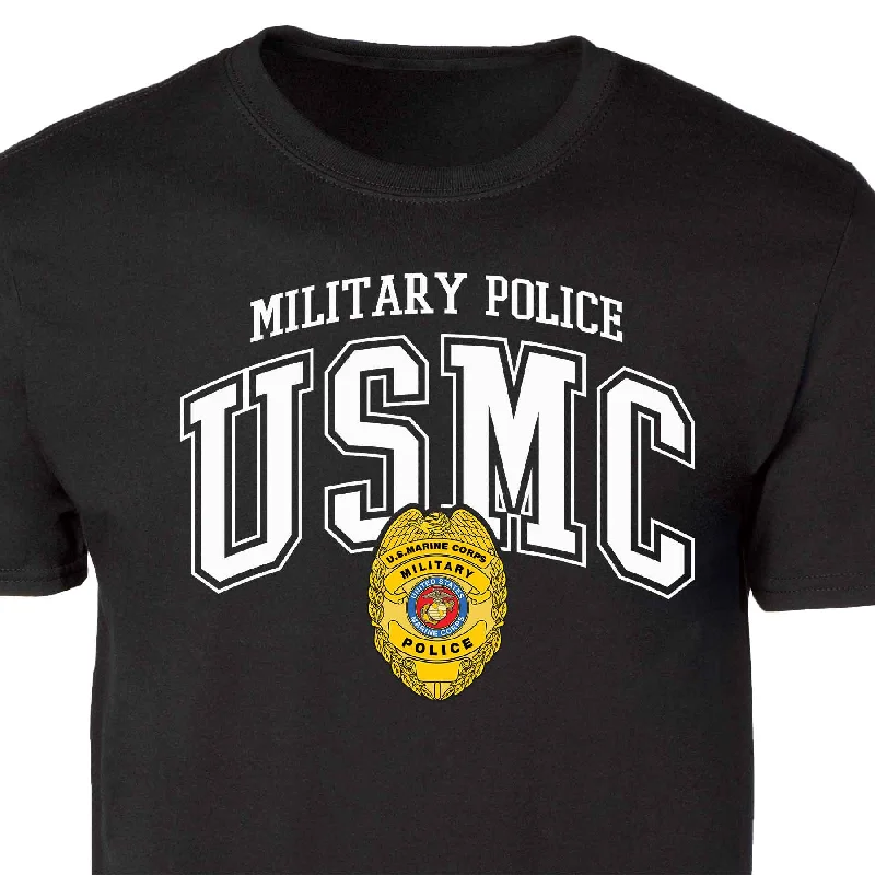 Military Police Badge Arched Patch Graphic T-shirt