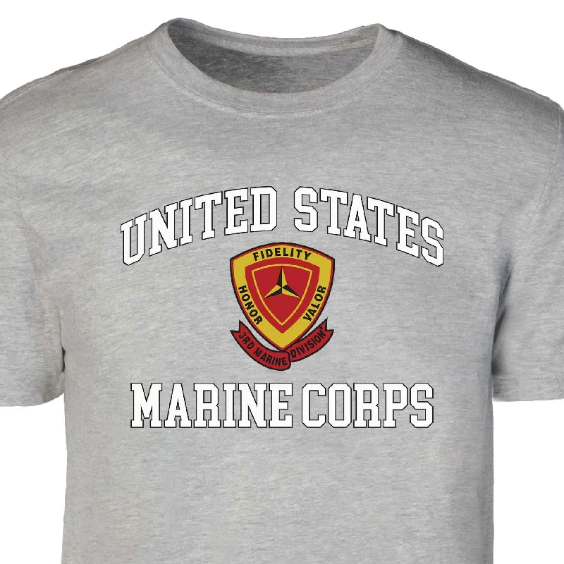 3rd Marine Division USMC Patch Graphic T-shirt