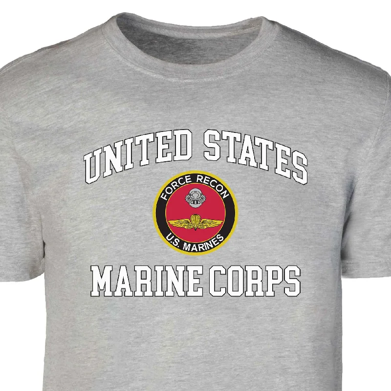 Force Recon US Marines USMC Patch Graphic T-shirt