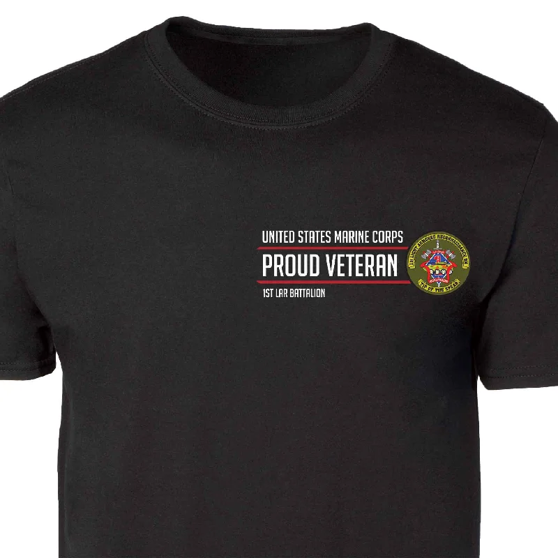 1st LAR Battalion Proud Veteran Patch Graphic T-shirt