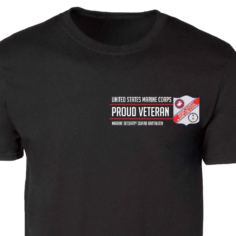 Marine Security Guard Proud Veteran Patch Graphic T-shirt