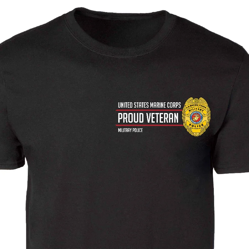 Military Police Badge Proud Veteran Patch Graphic T-shirt