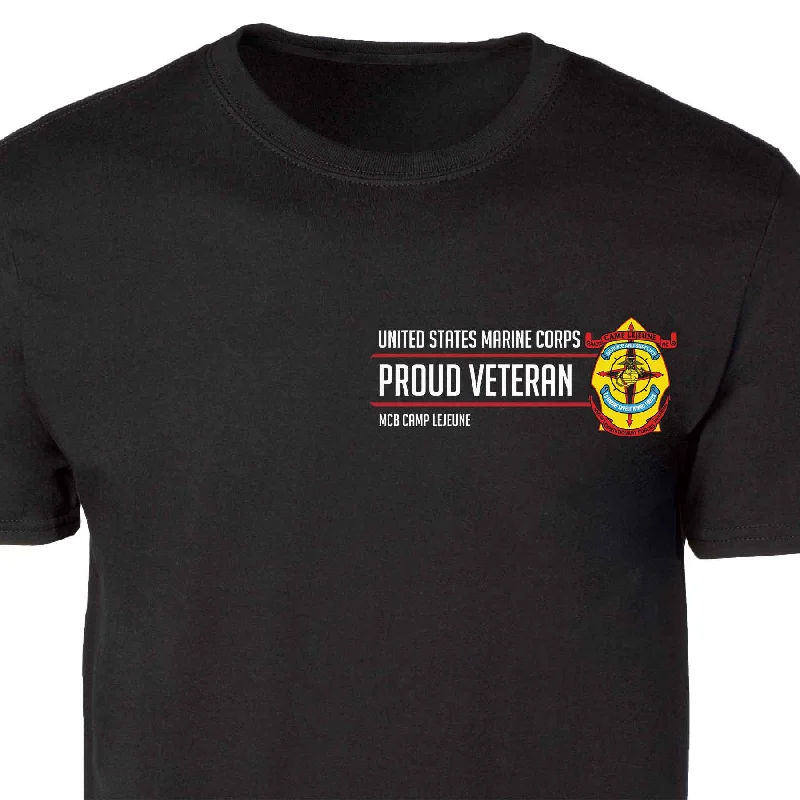 MCB Camp Lejeune Proud Veteran Patch Graphic T-shirt